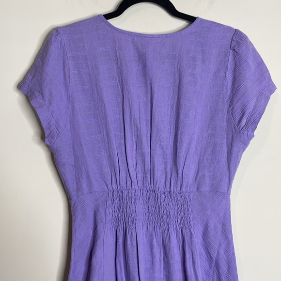 Free People | Women’s New in Town Midi Button Down Dress in Moonberry Size L NWT - Picture 5 of 7